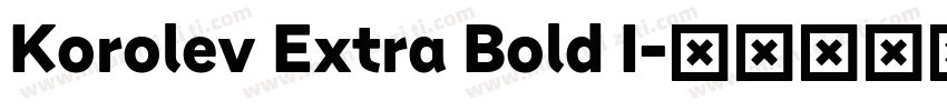 Korolev Extra Bold I字体转换